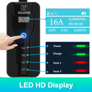 米指示AC（J 1772）タイプ1任意充電ガン、携帯EV充電器（16 A、110-240