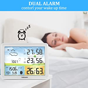 Weather Station Wireless Indoor Outdoor Home Weather Stations with Atomic  Clock, Digital Weather Thermometer, Temperature Humidity Monitor Weather  Forecast Stations with Moon Phase - KENTFAITH