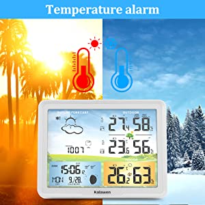 Weather Station Wireless Indoor Outdoor Home Weather Stations with Atomic  Clock, Digital Weather Thermometer, Temperature Humidity Monitor Weather  Forecast Stations with Moon Phase - KENTFAITH