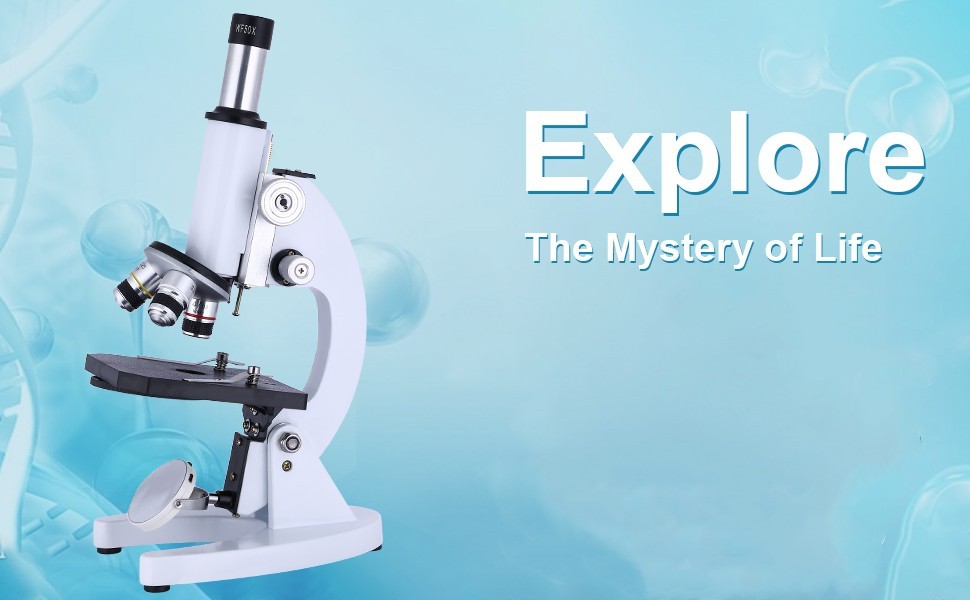 12000X/18000X/30000X Professional Biological Microscope, Monocular Optical Microscope Set For Students Adults, WF50X Eyepiece, 6X Extender, For Teaching Lab Hobbyist Applications,30000X (18000X