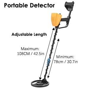 Metal detector for children and adults, high precision, two