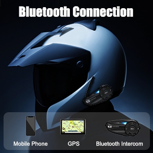 Casco moto Interfono Bluetooth, auricolare Bluetooth 5.1 moto, con effetto  stereo e funzione di accoppiamento veloce, in grado di due piloti parlare  contemporaneamente all'interno della gamma 800M (1 set) - K&F Concept