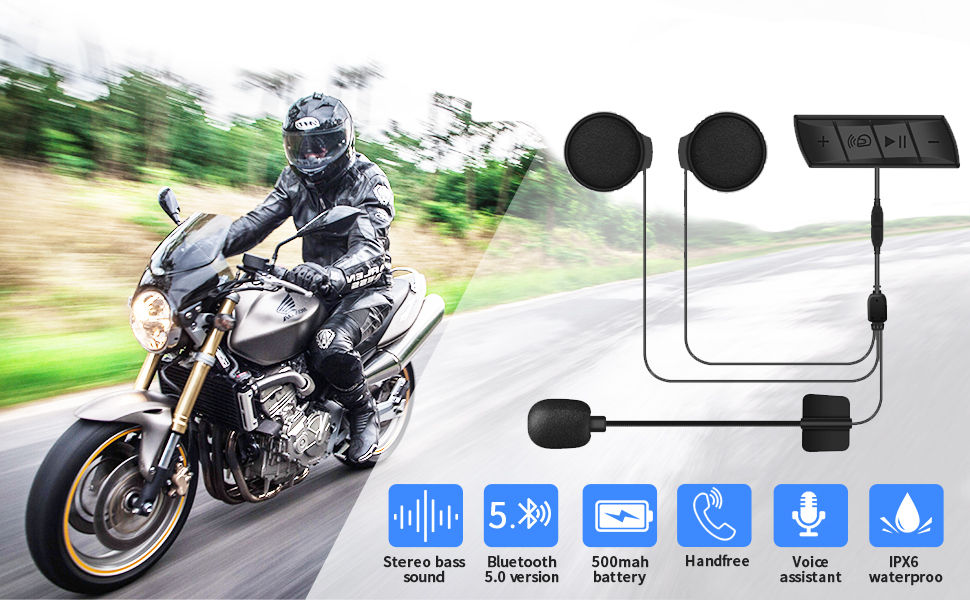 Acheter Casque Casque Bluetooth Moto sans fil Bluetooth 5.0 casque de  musique appel mains libres étanche avec lumières Moto écouteurs 1000MAh  batterie BT31