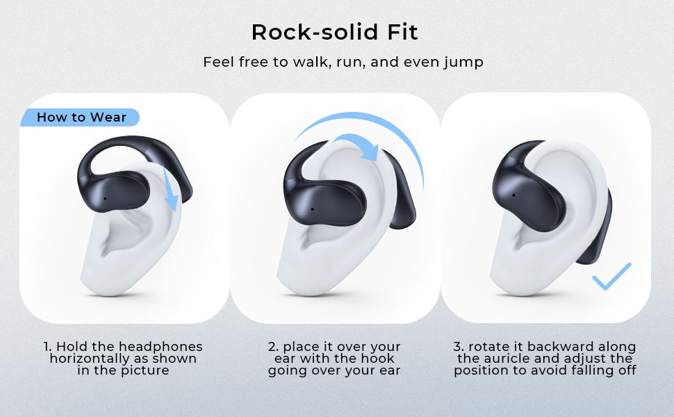 thumbnail image 2 of Bluetooth 5.4 Wireless Dnniakm Open Ear Air Conduction Headphones - Earbuds With 42H Playtime Audifonos Inalambricos 2 of 13