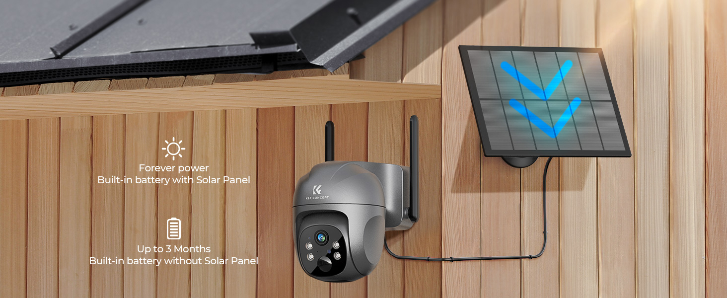 Caméra Solaire avec Carte Sim Caméra Surveillance avec Carte Sim 4G - K&F  Concept