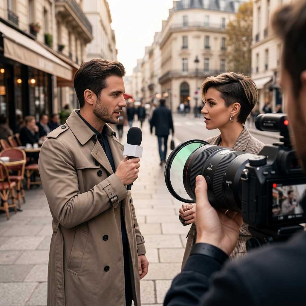 Street Interview Filming