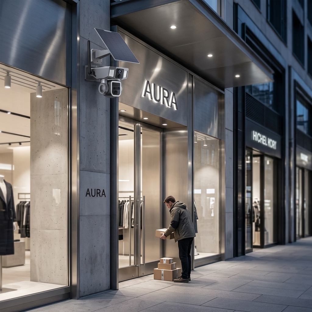 After-Hours View Of Storefront Entry