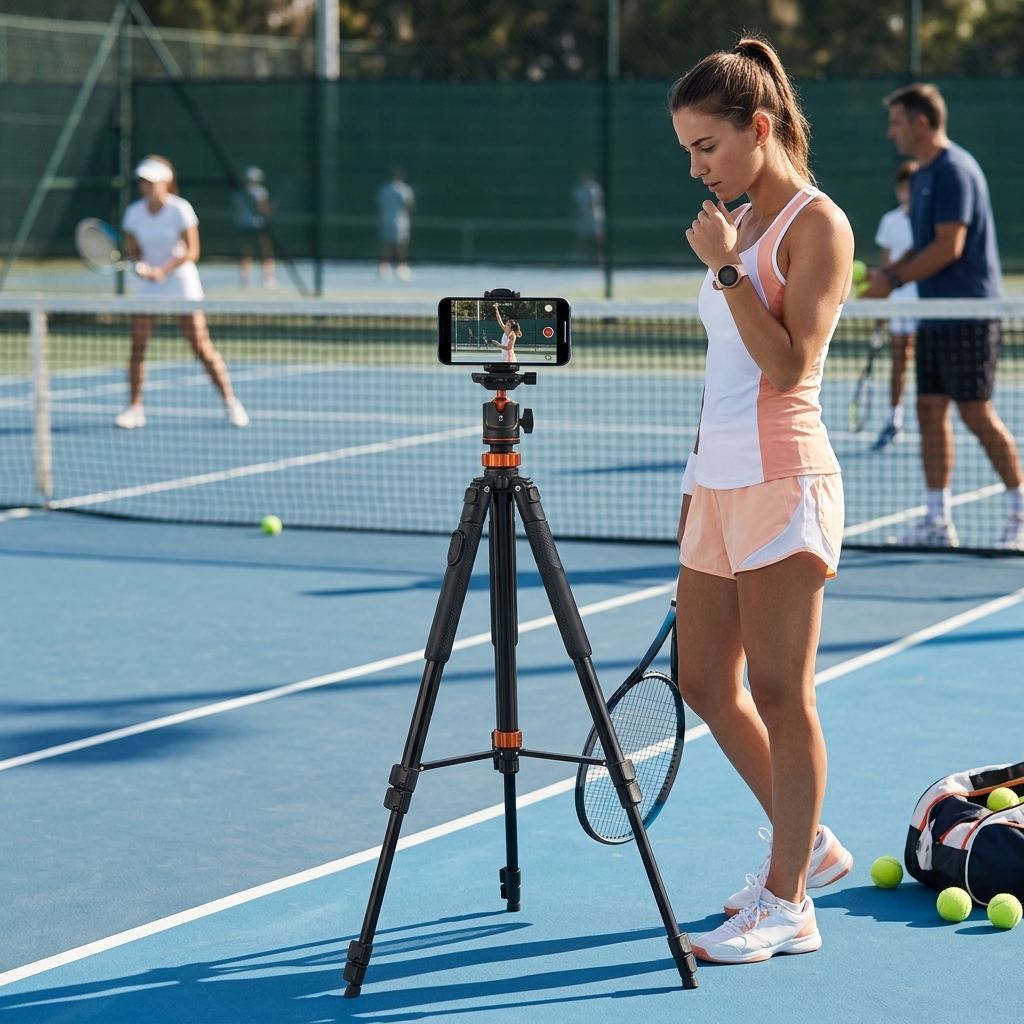 Tennis Practice At The Courts