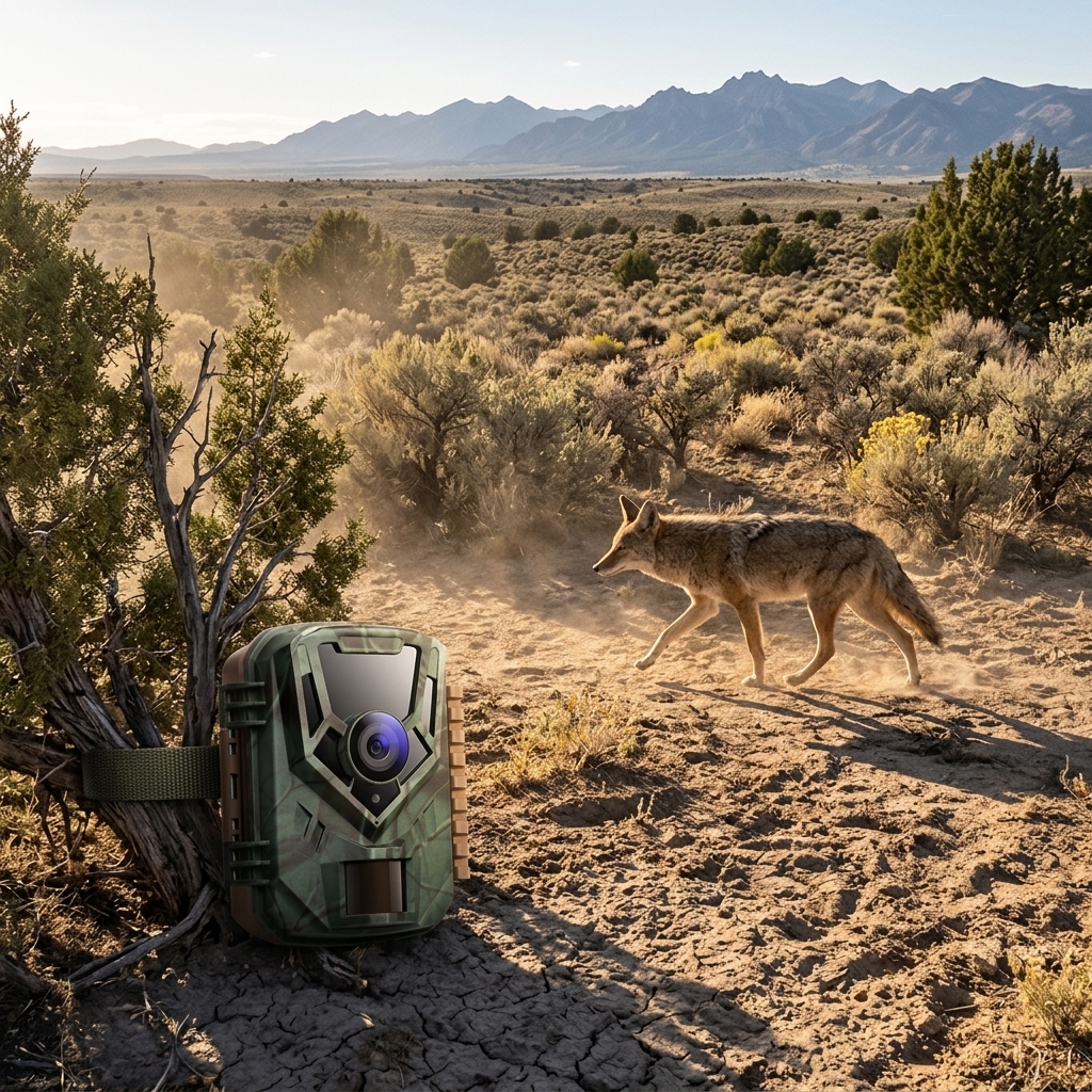 Remote Scrubland Coyote Crossing