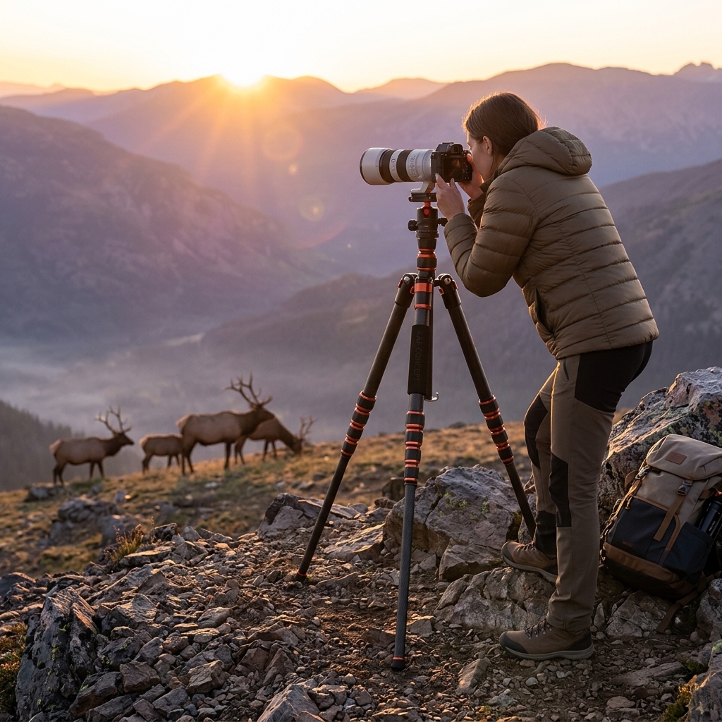 Watching Elk At Dawn Ridge