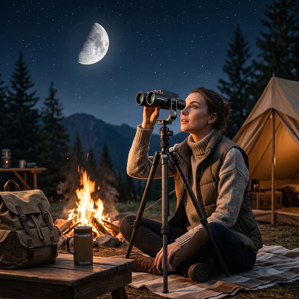 Spotting Moon Craters At Campsite
