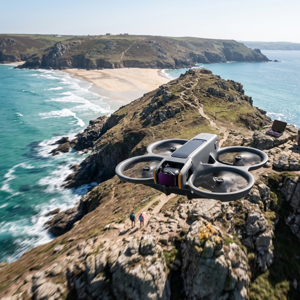 Coastal Drone Flights At Noon