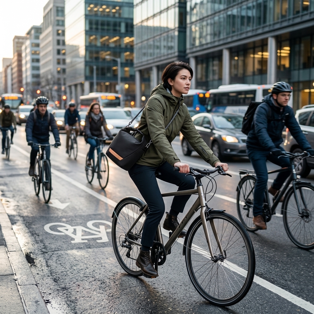 Bike Lane Dash To Work