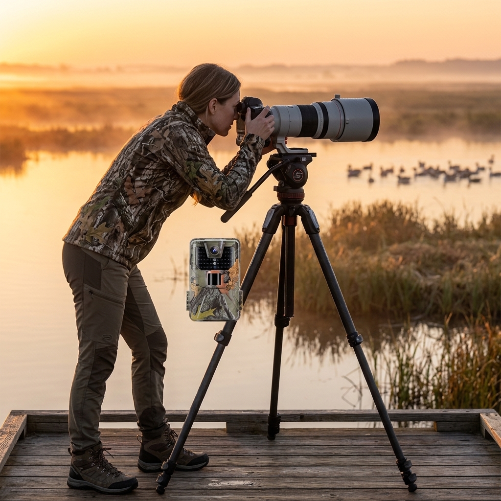 Marsh Birdwatching At Sunrise