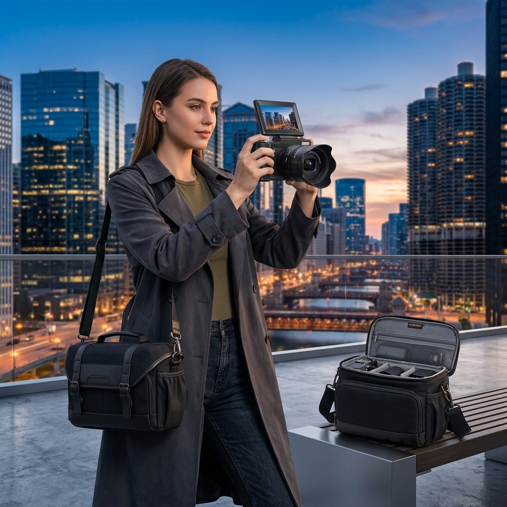 Filming Downtown Buildings At Dusk