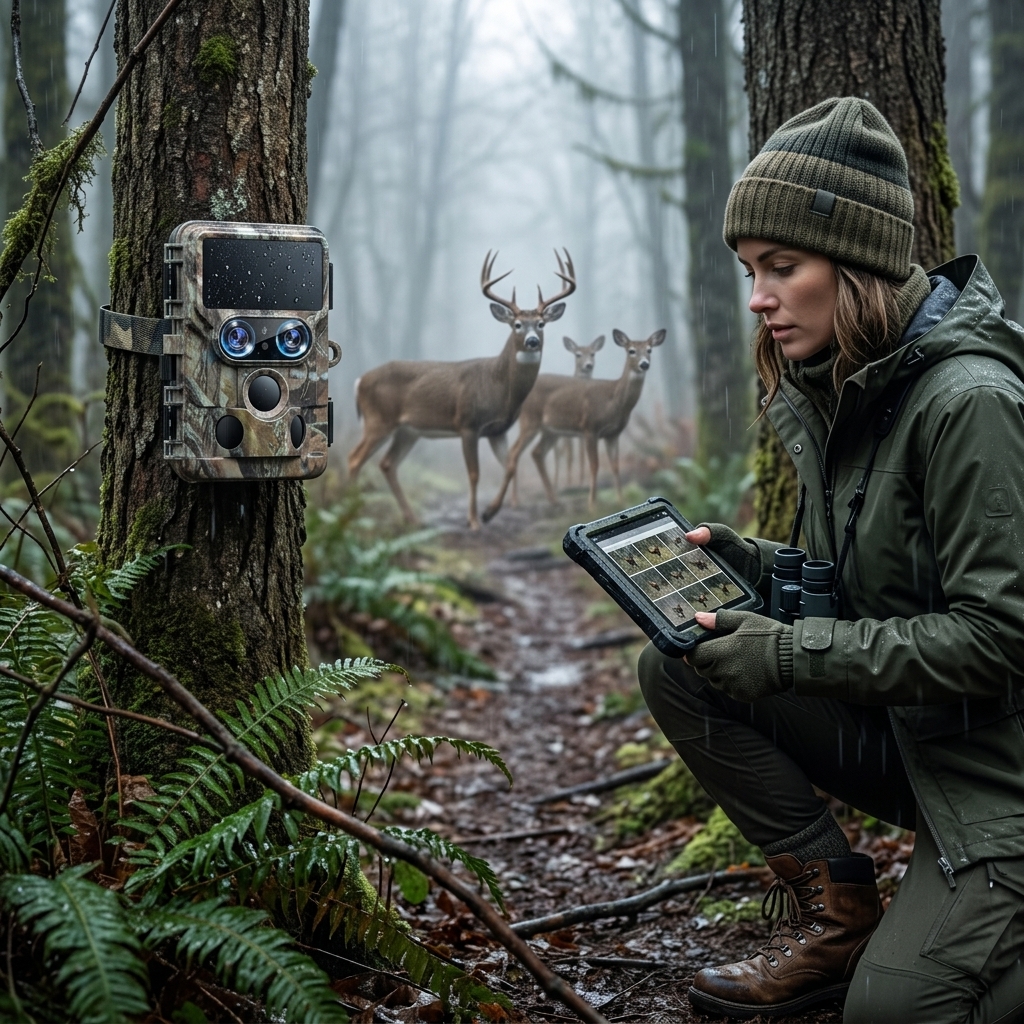 Watching Deer Near A Trail