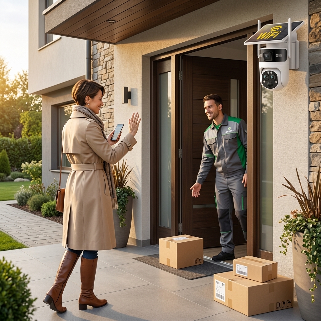Watching Deliveries At The Front Door