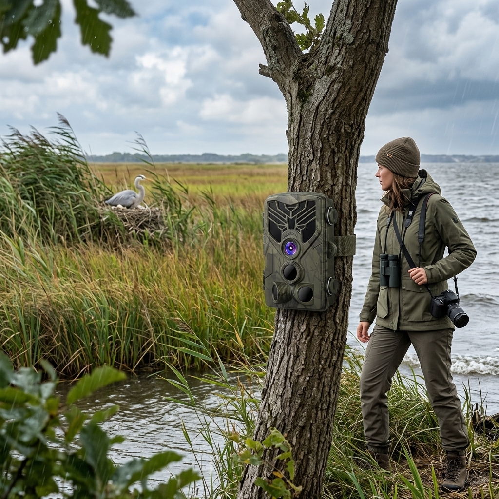 Watching Birds Near The Marsh