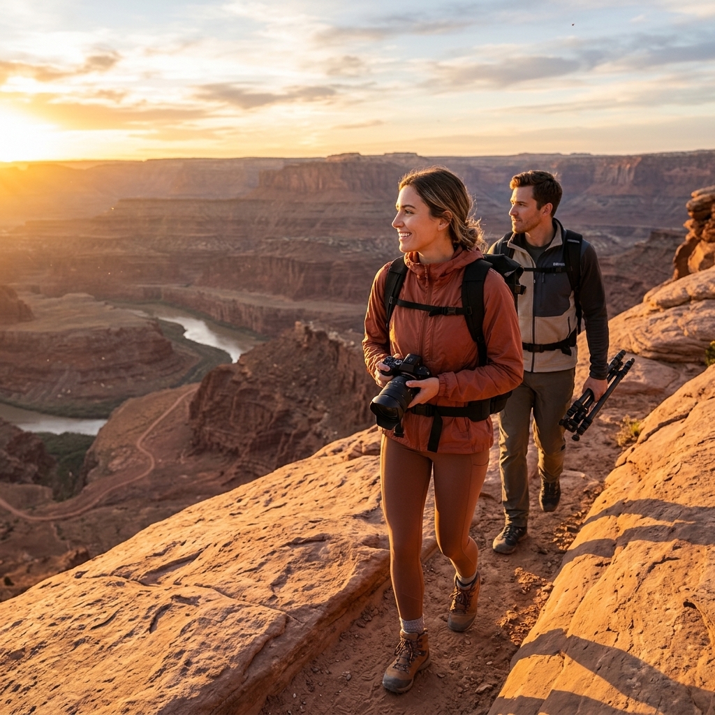 Sunset Climb To Viewpoint