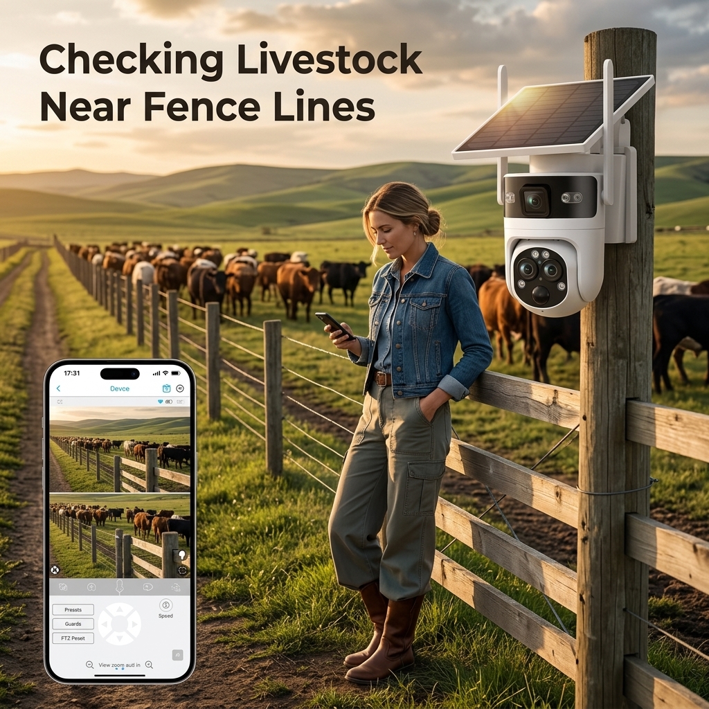 Checking Livestock Near Fence Lines
