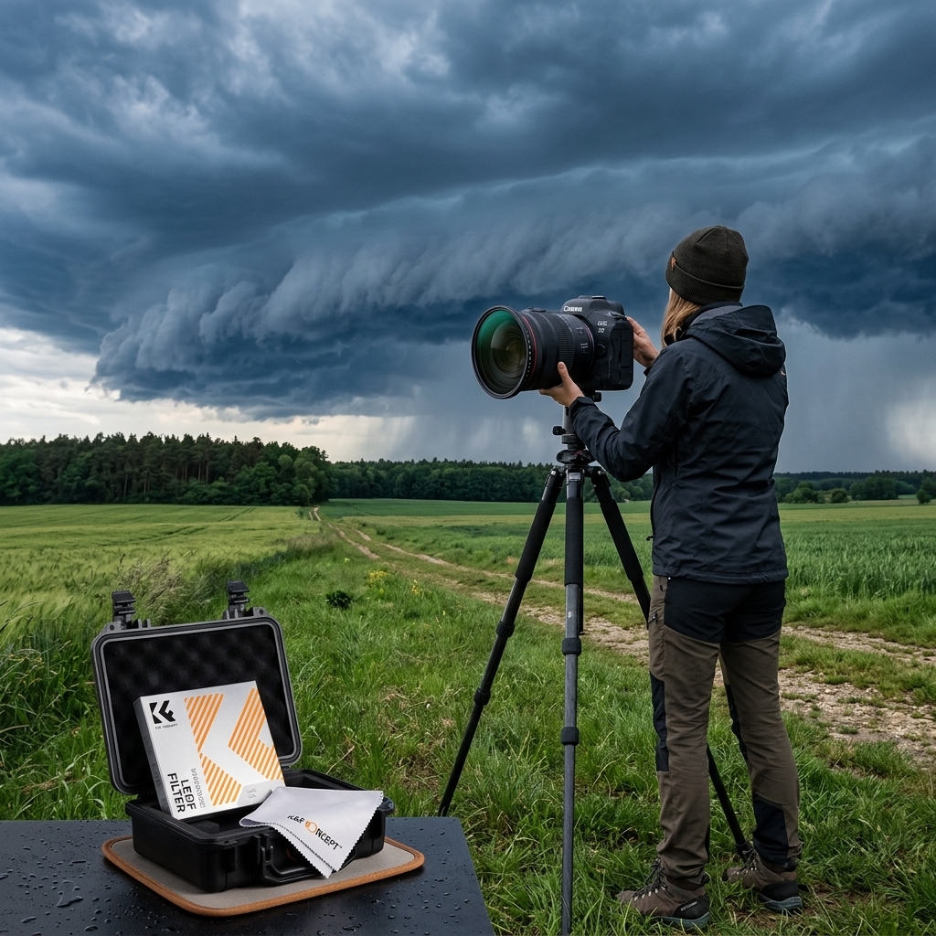 Storm Clouds Over Open Fields