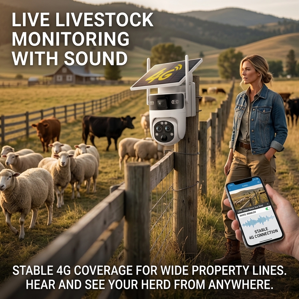 Watching Livestock Near Fence Lines