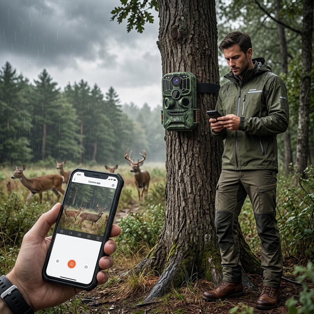 Checking Deer Activity Near The Woods