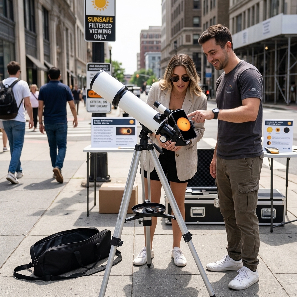 Daytime Sunspot Sidewalk Viewing