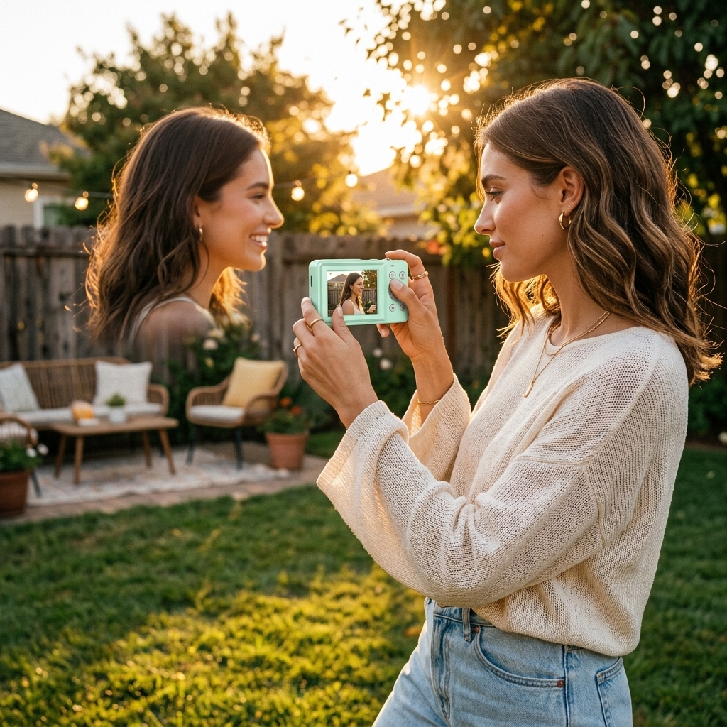 Backyard Portraits At Sunset