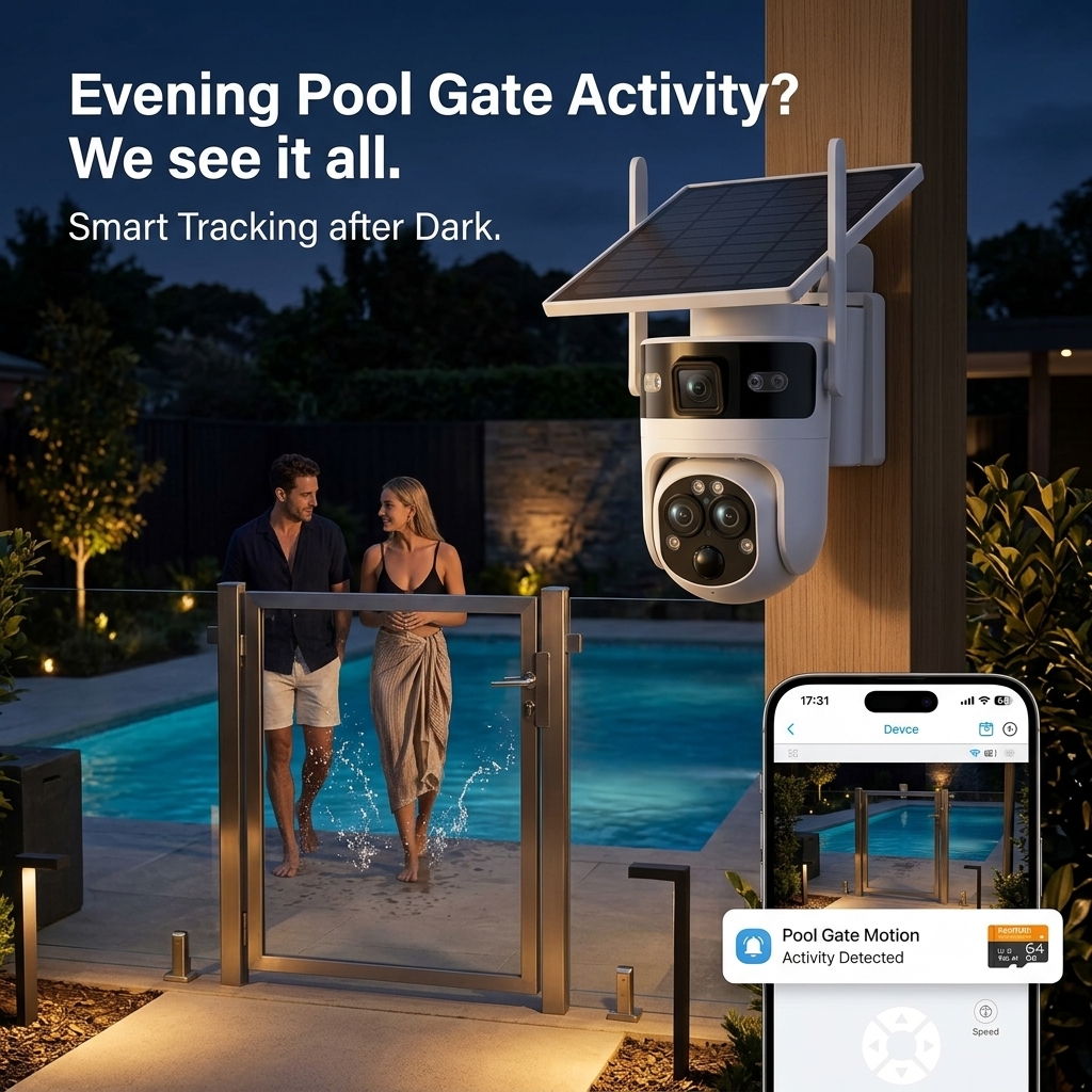 Evening Pool Gate Activity