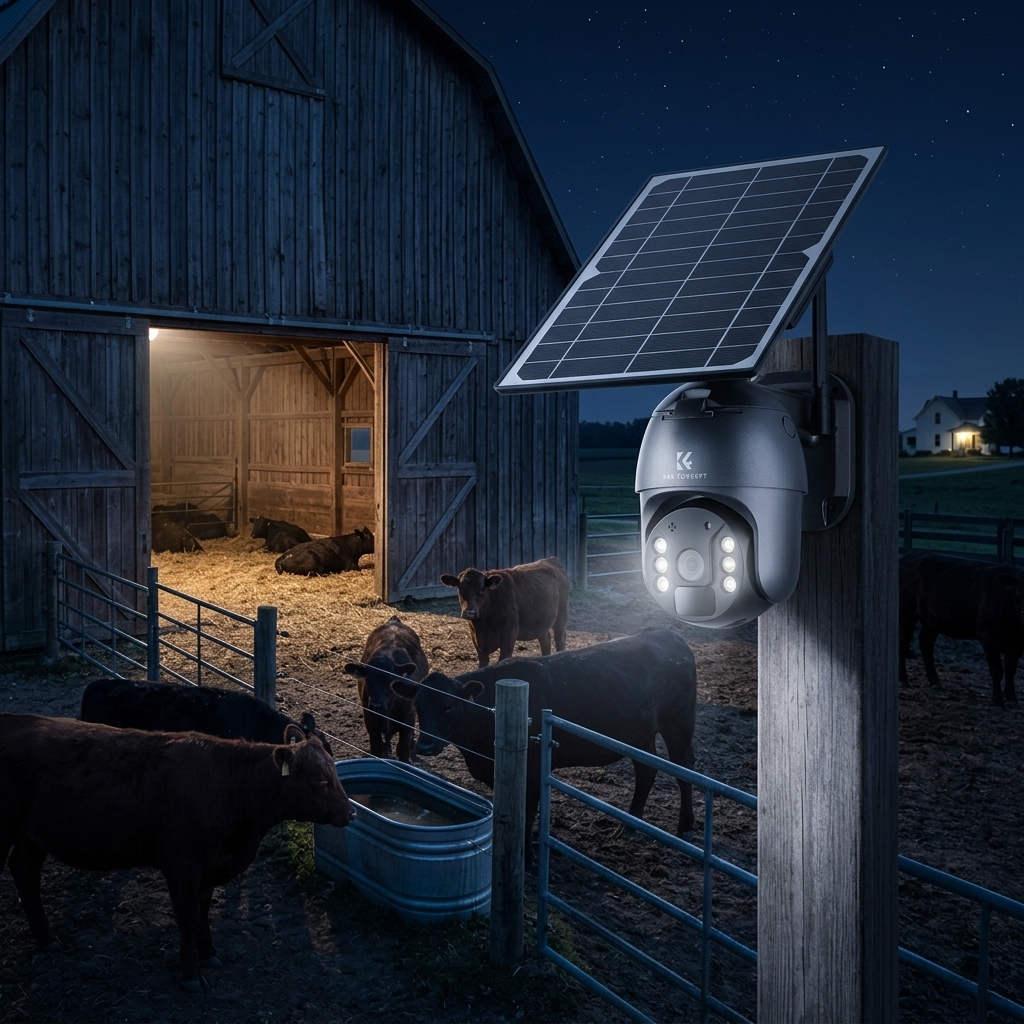 Checking Cattle Near The Barn