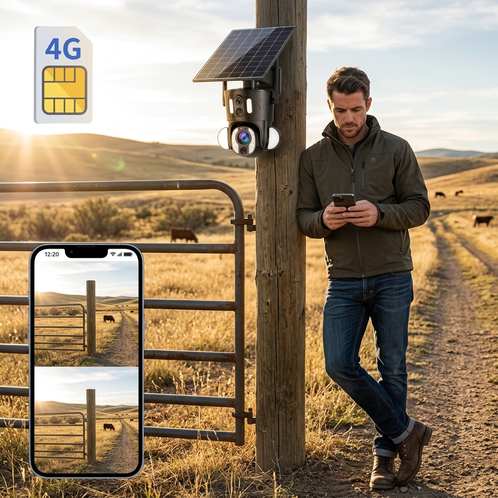 Checking A Remote Ranch Gate