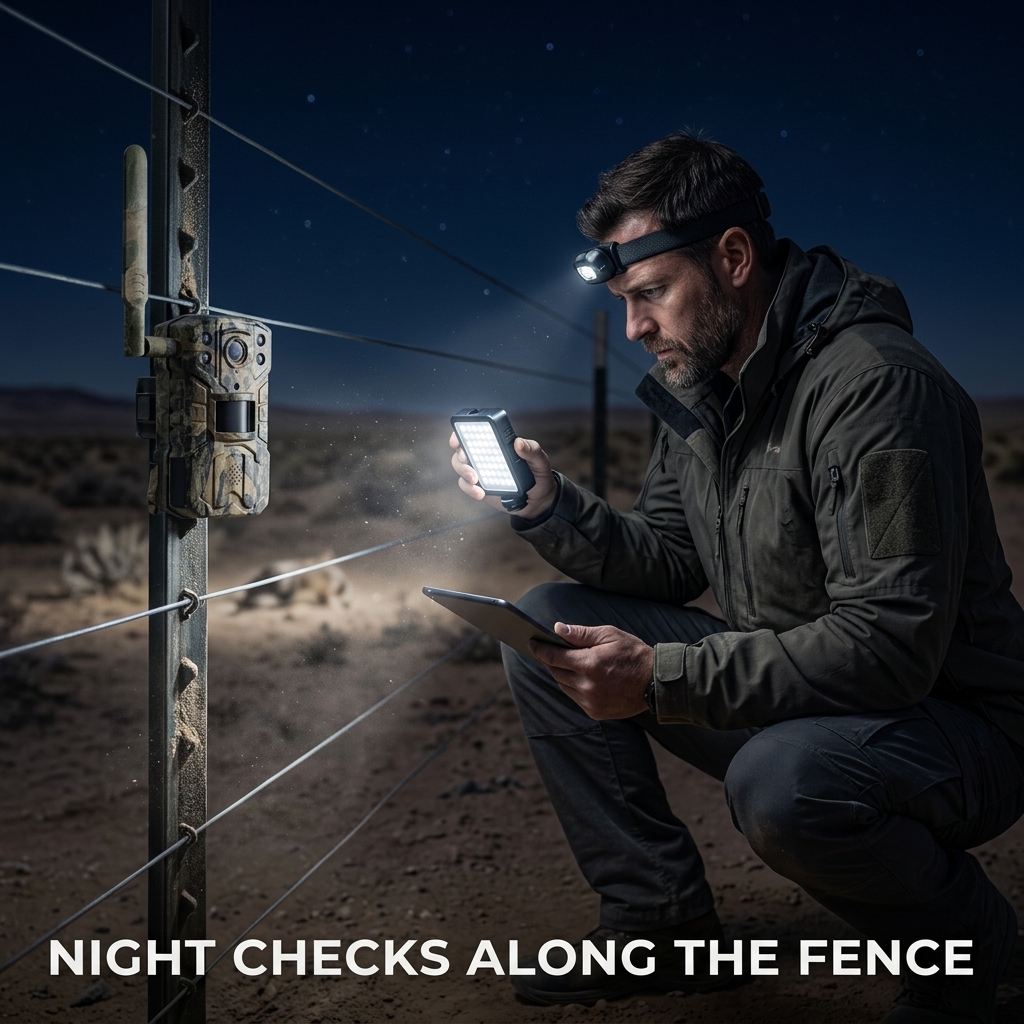 Night Checks Along The Fence
