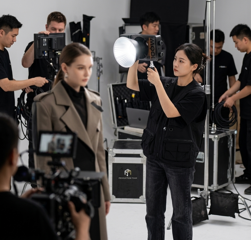 Crowded Set Between Takes