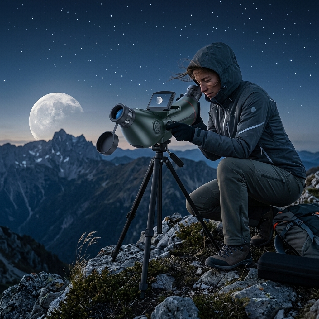 Moonrise On A Windy Ridgeline