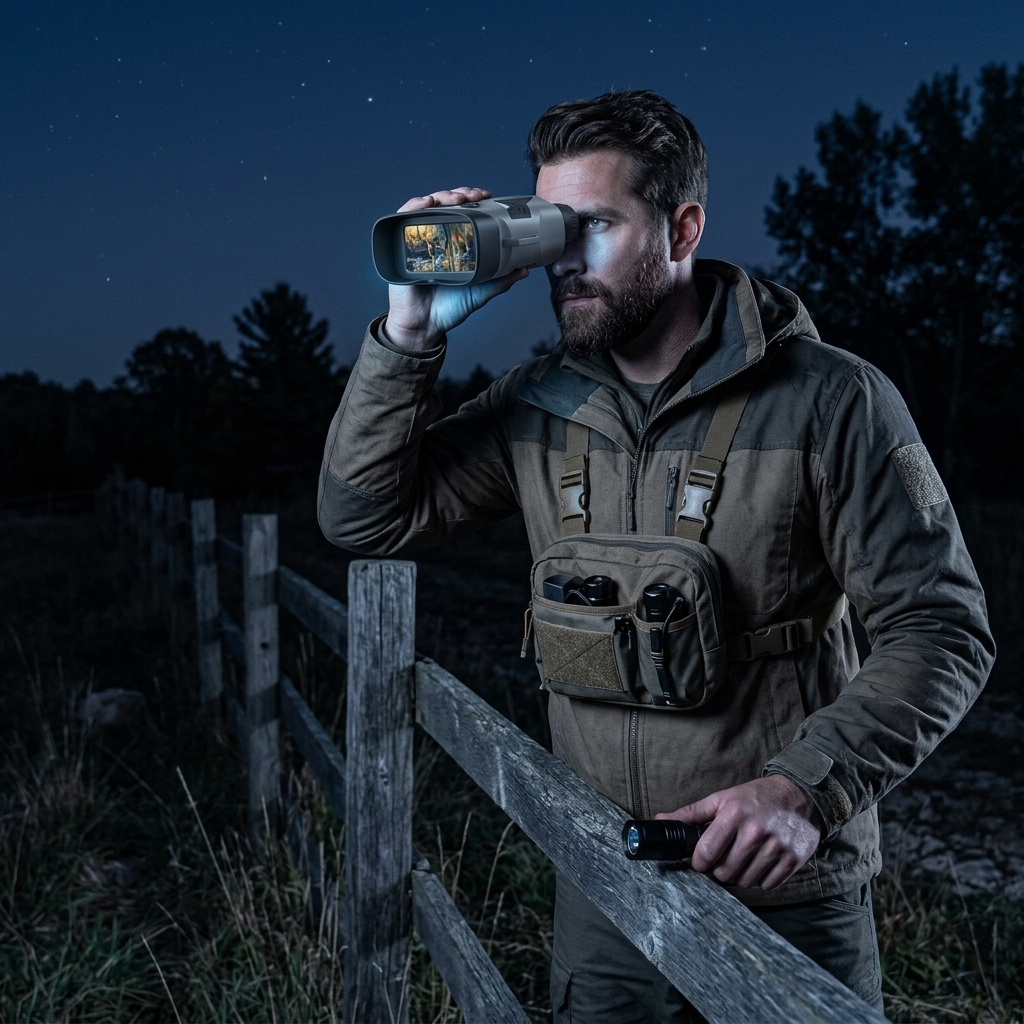 Checking Fence Lines After Dark