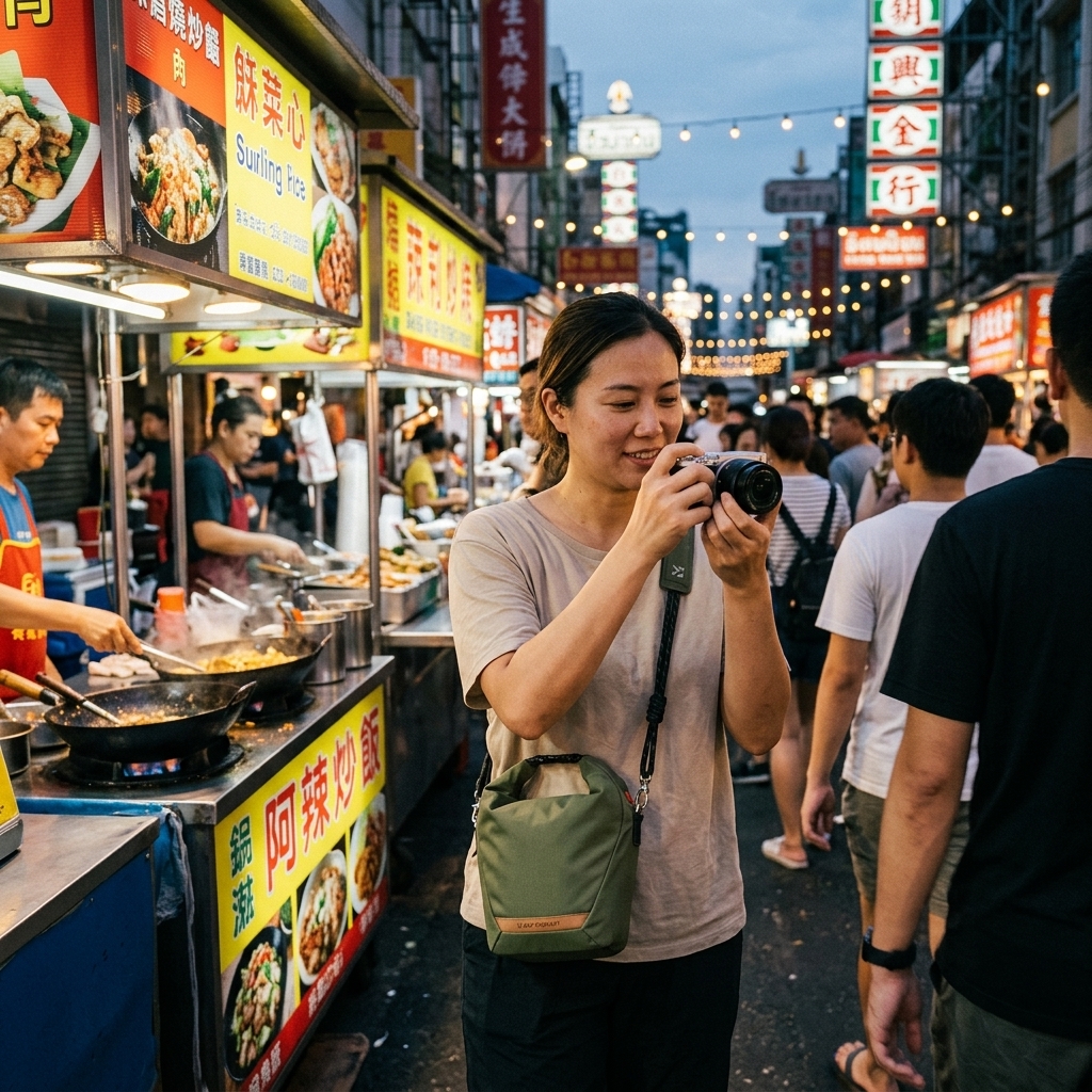 Shooting A Busy Night Market