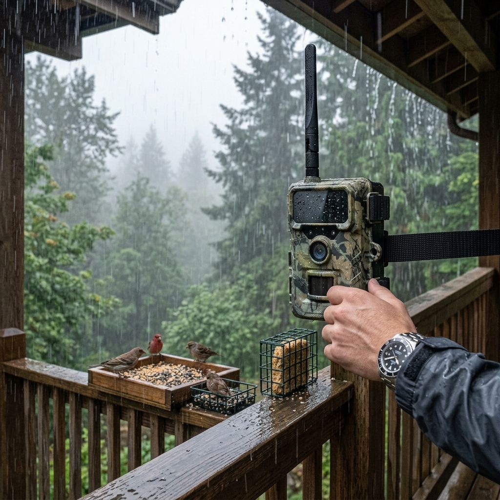 Rainy Feeder Activity View