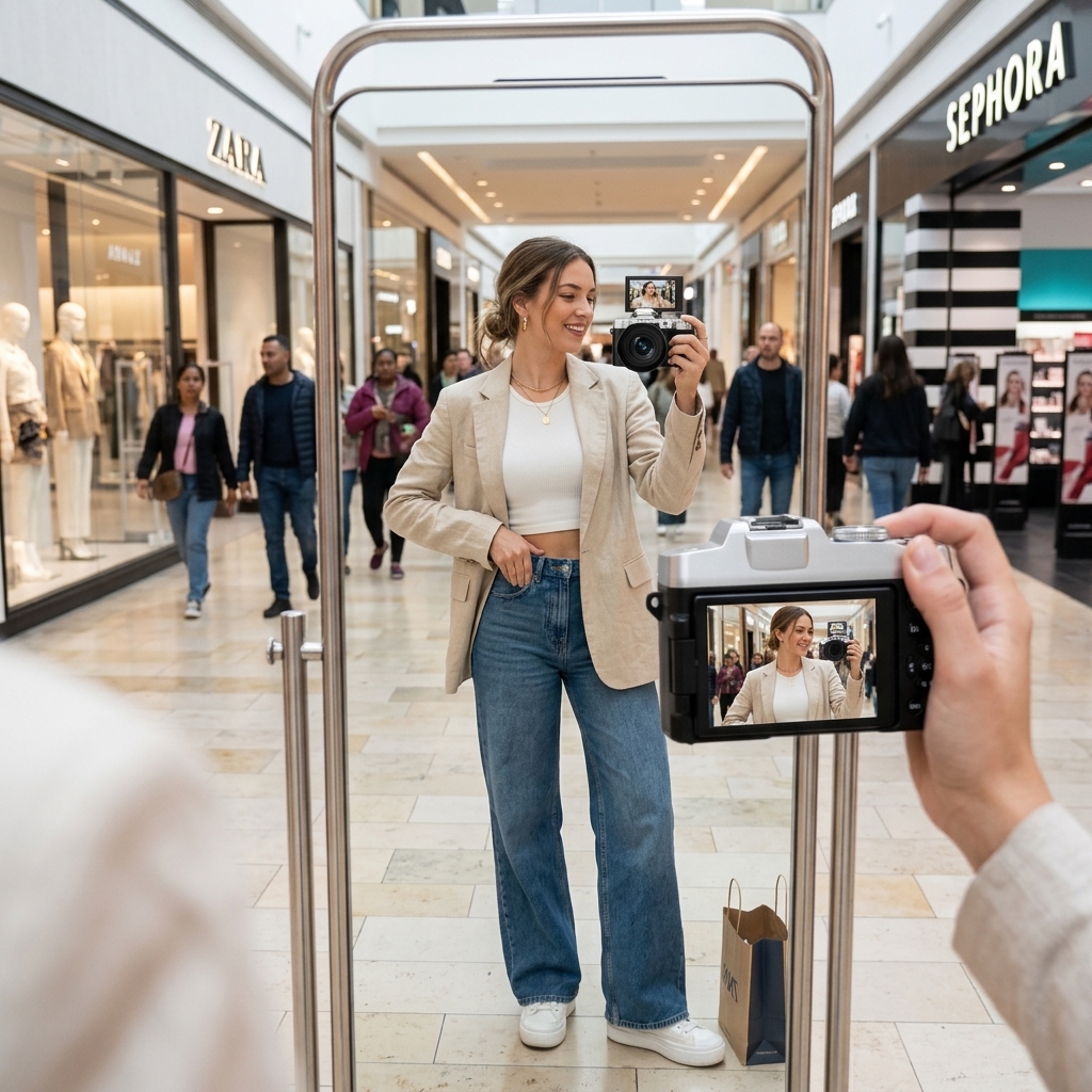Mall Outfit Photos Between Stores