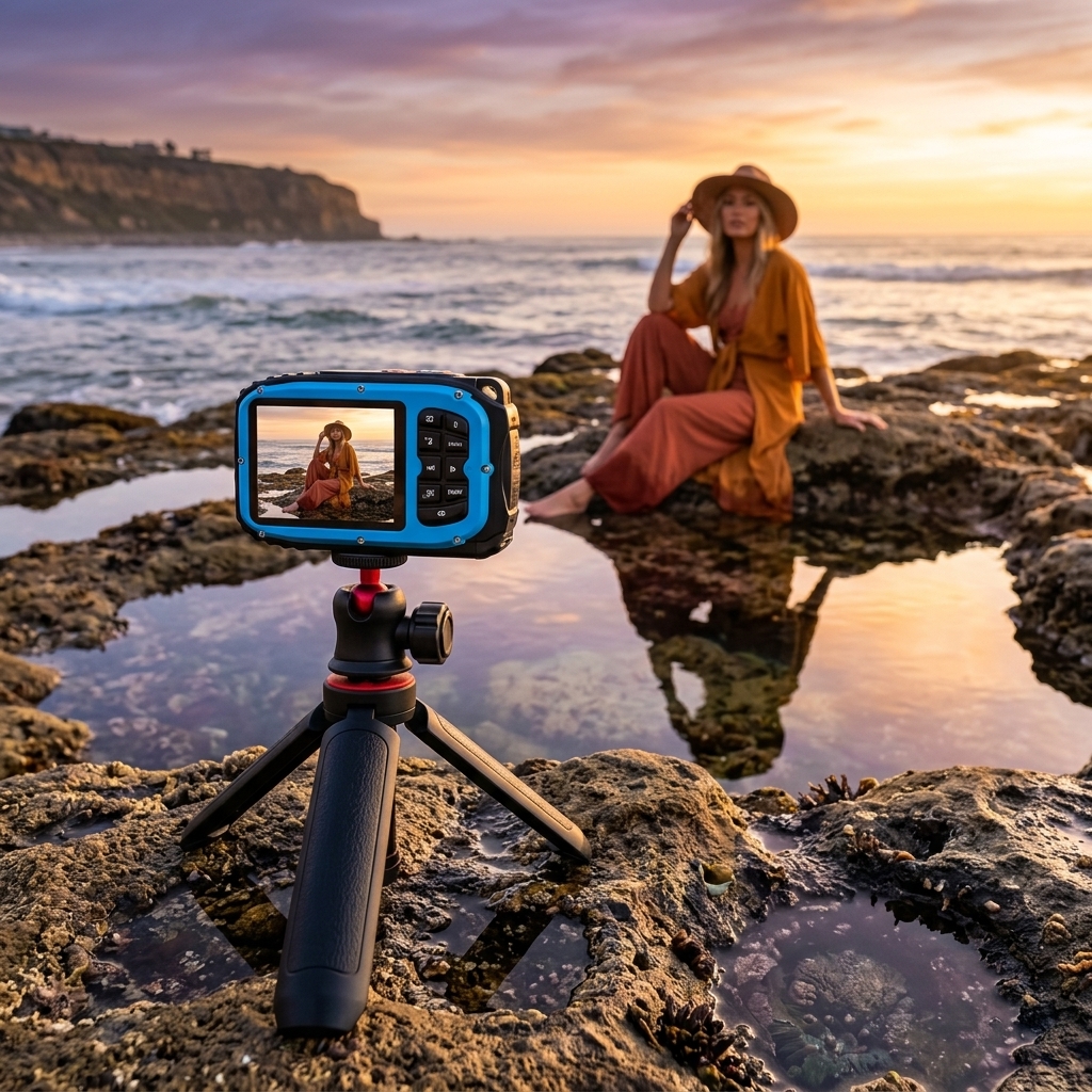 Sunset Portraits On Tidepool Rocks