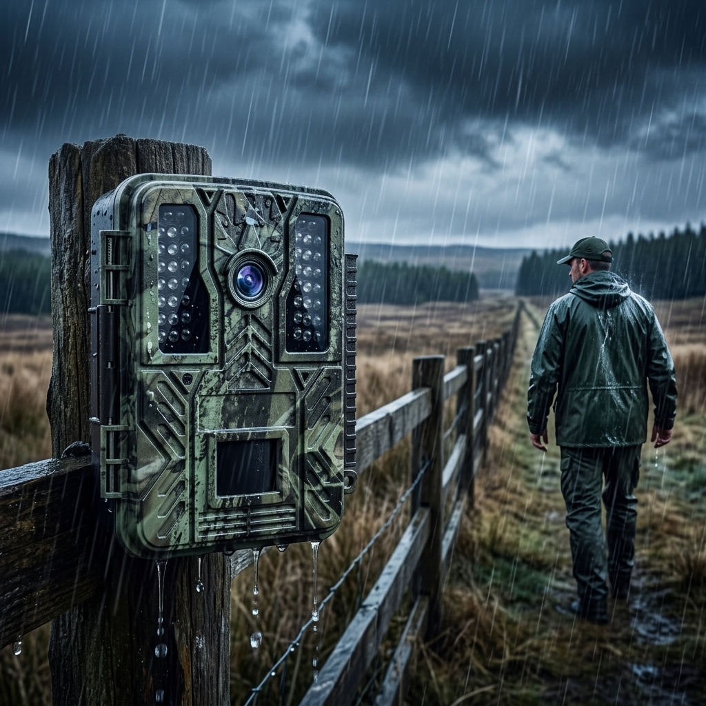 Checking Fence Lines In Heavy Rain