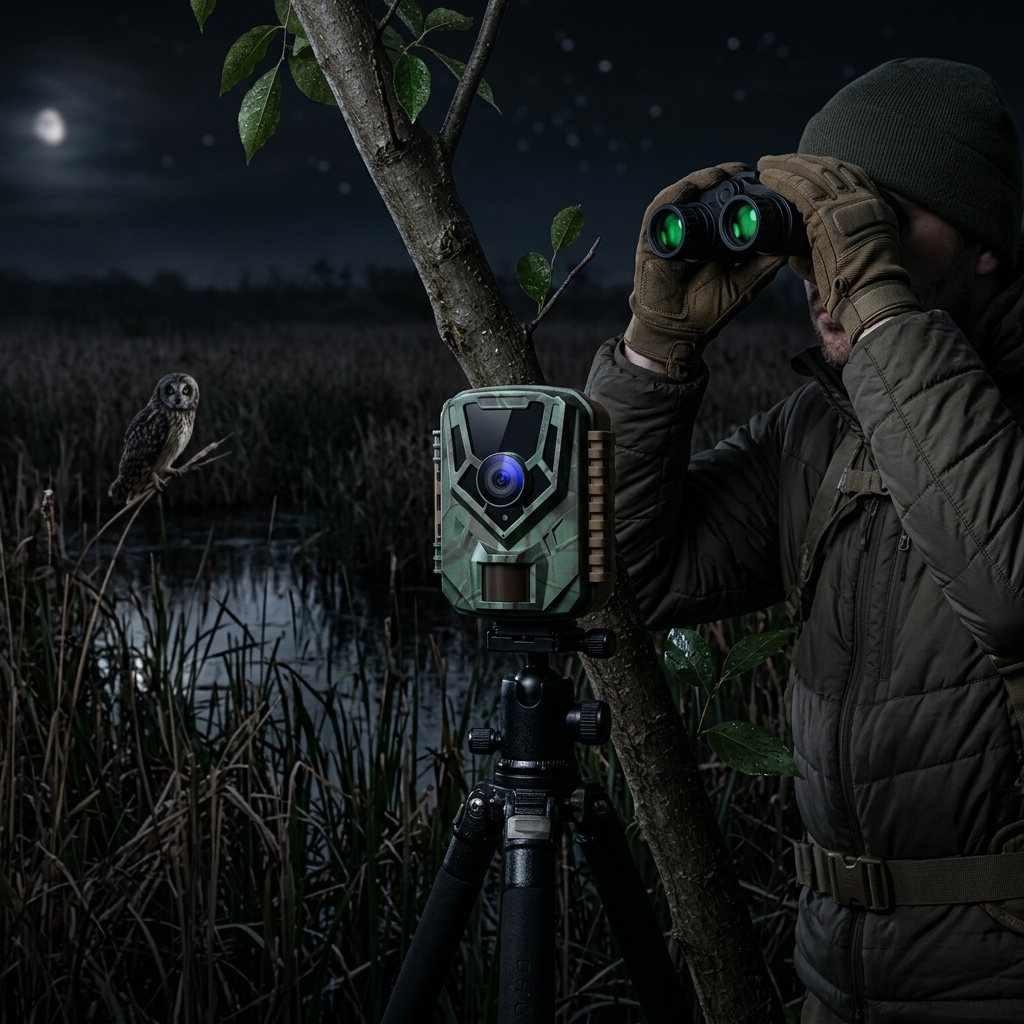 Marsh Owl Watching At Night