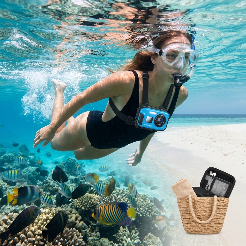 Snorkeling Over A Coral Reef
