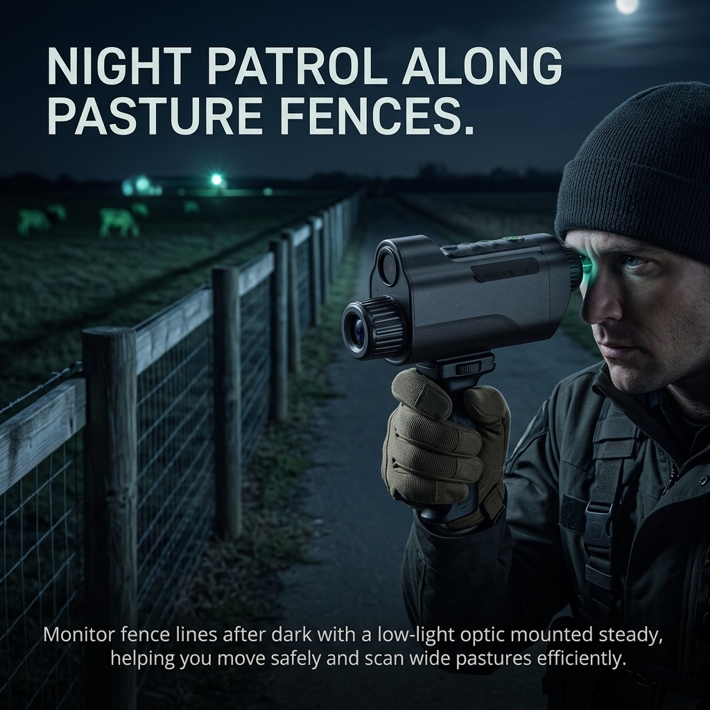 Night Patrol Along Pasture Fences