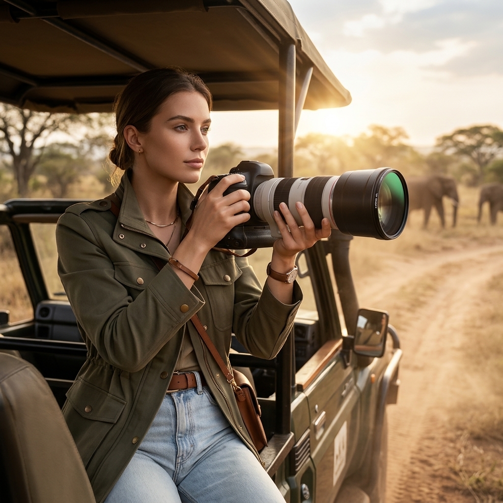 Wildlife Tracking From A Jeep