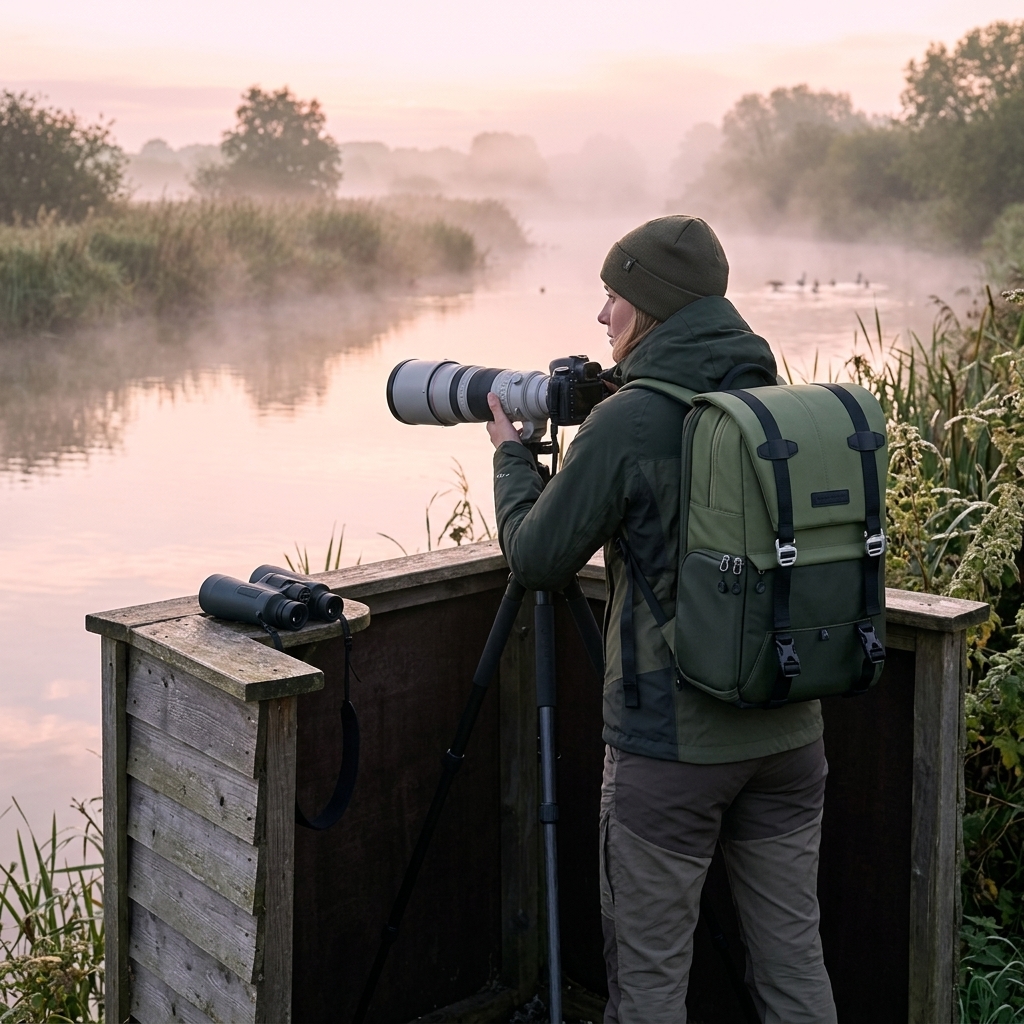 Riverbank Hide At Dawn