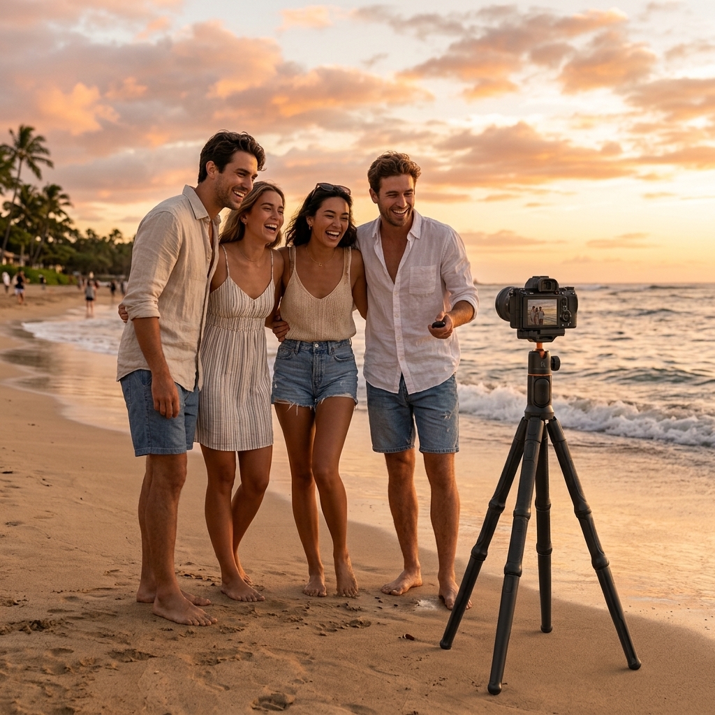 Beach Group Photos At Sunset