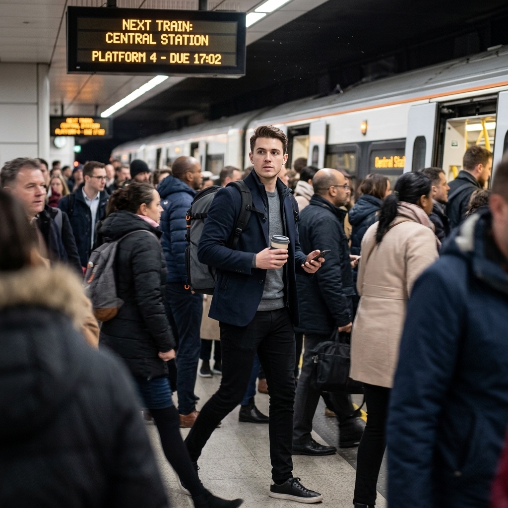Rush Hour Train Platform