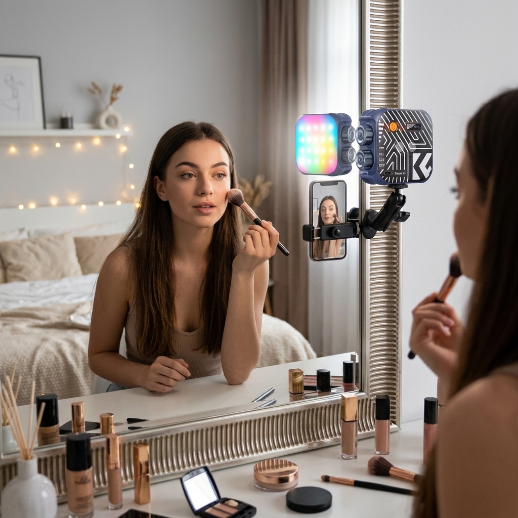 Bedroom Mirror Makeup Clips