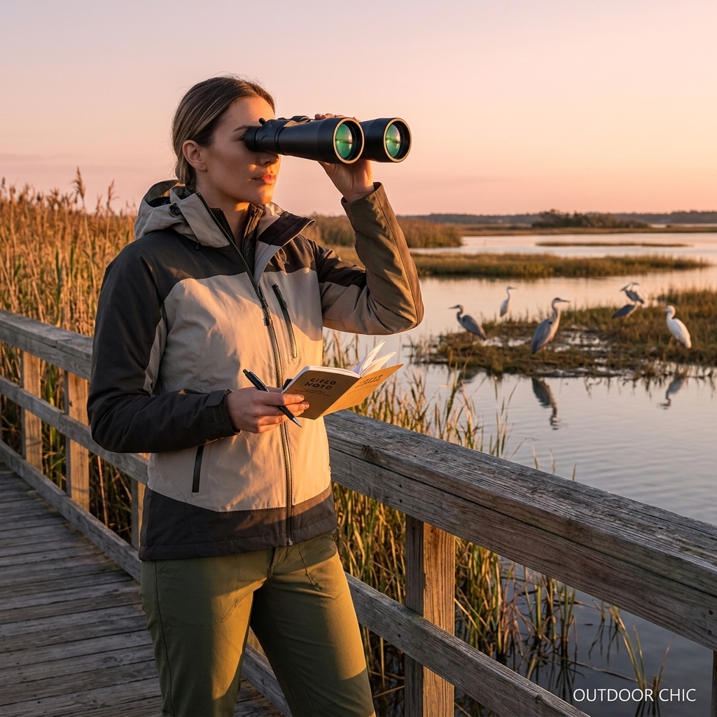 Spotting Herons In Coastal Marsh